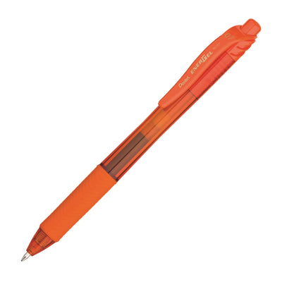 Stylo Roller Gel EnerGel-X Rétractable, Pointe Métallique (0,7 mm), Encre Orange