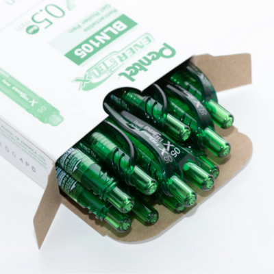 Stylo Roller Gel EnerGel-X Rétractable, Pointe Aiguille (0,5 mm), Encre Verte