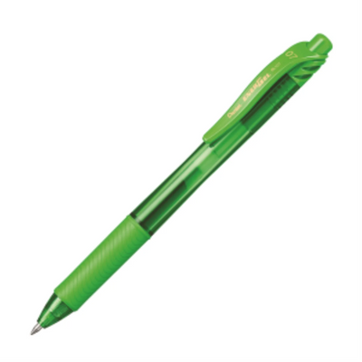 EnerGel-X Retractable Gel Roller, (0.7mm) Metal Tip, Lime Green Ink