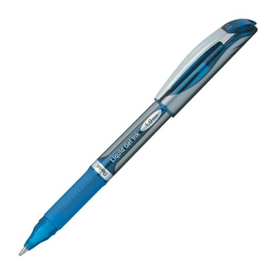 Stylo à encre gel rétractable EnerGel, pointe métallique (1,0 mm), encre bleue