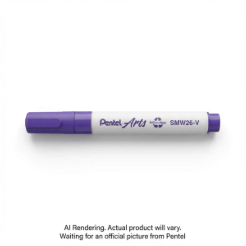 Pentel Arts Wet Erase Chalk Marker, Small Chisel Tip, Violet Ink