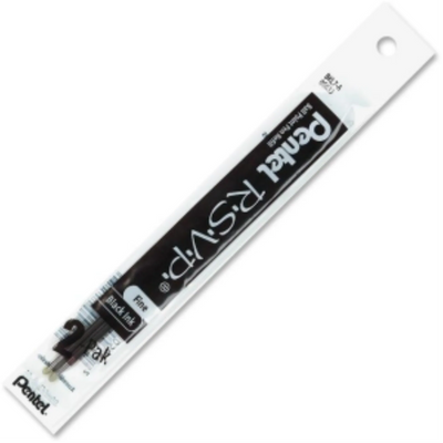 Pentel Black Ink Ballpoint Pen Refills, 0.7mm, 2-Pack (BKL7-A)
