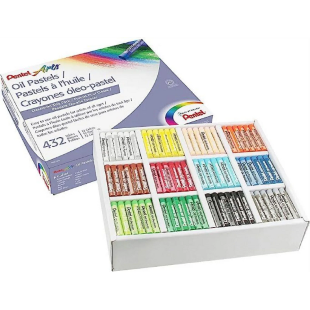 Pentel Arts Oil Pastels - 432 Piece Classroom Size Pack