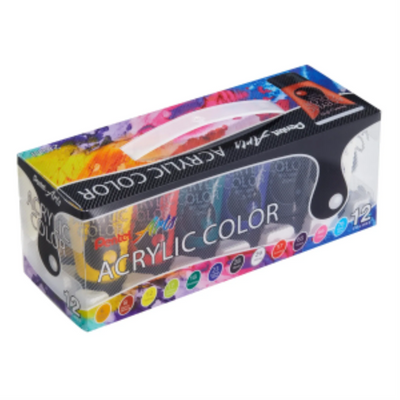 Ensemble de peinture acrylique Pentel Arts 12 couleurs