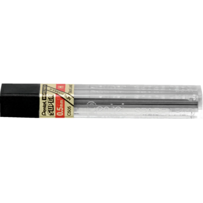 Hi-Polymer Super Lead Refill (0.5mm), H, 12 Leads per Tube