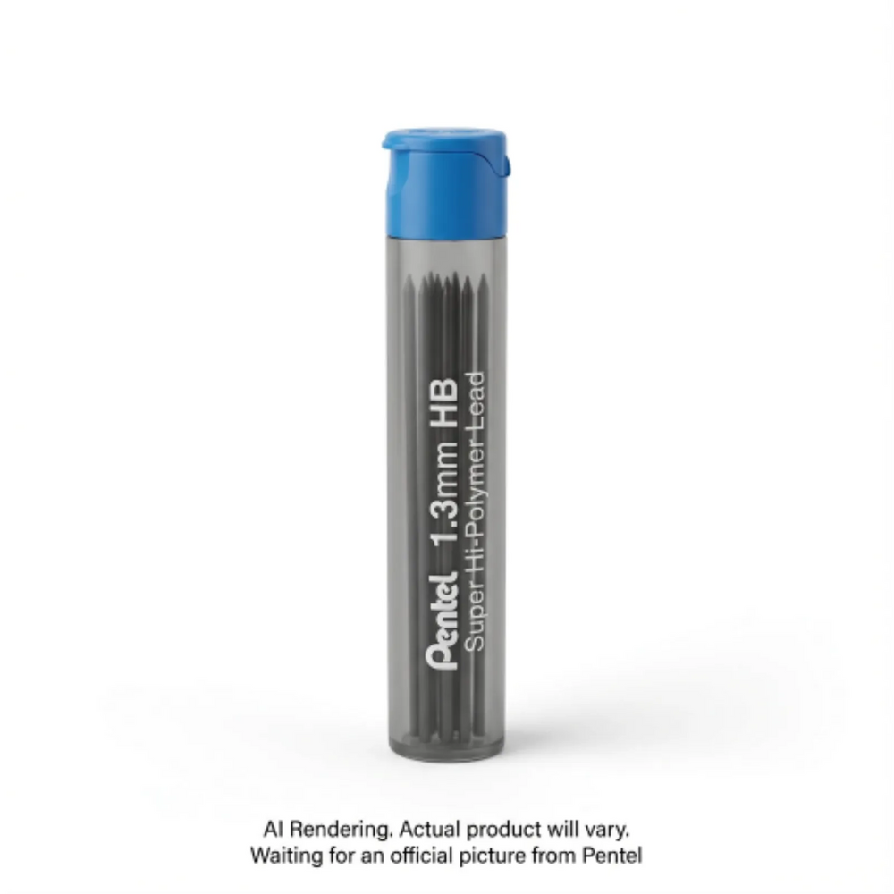Super Hi-Polymer Lead Refill (1.3mm), HB, 8 Leads per Tube, Extra Thick Lead