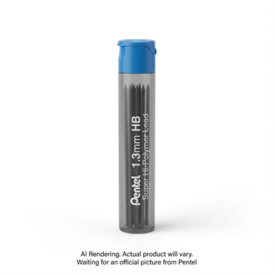 Recharges Super Hi-Polymer (1,3 mm), HB, 8 mines par tube, mine extra épaisse