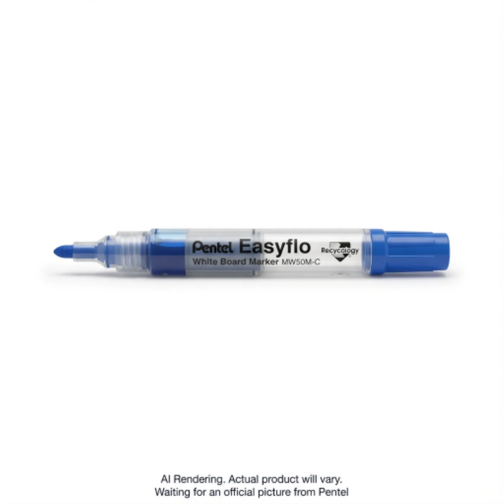 Easyflo White Board Marker, Bullet Point, (6.0mm) Blue Ink
