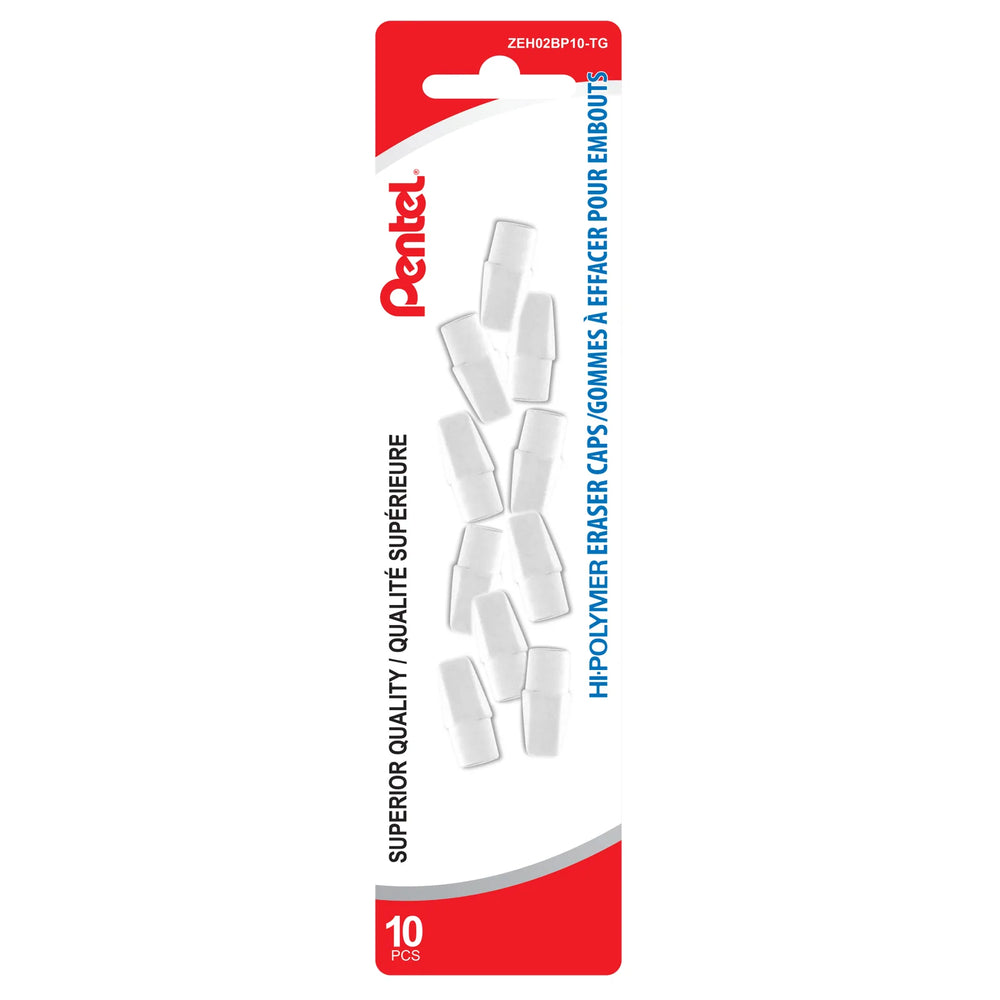 Hi-Polymer Eraser Cap, 10PC Pack