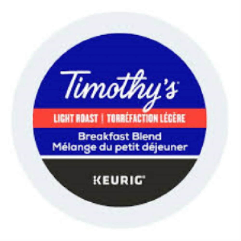 COFFEE-K CUP TIMOTHY'S BREAKFAST BLEND LIGHT ROAST-06771 24/BX