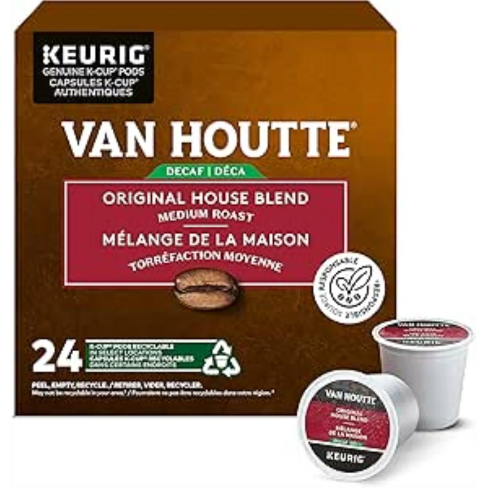 COFFEE-K CUP VAN HOUTTE ORIGINAL HOUSE DECAF 24/BX-34717 24/BX
