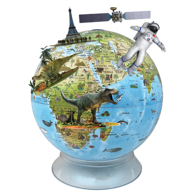 Globe Jour/Nuit pour Enfants 12 po/30 cm de Diamètre Globe Lumineux Océan Bleu pour Bureau (Anglais)