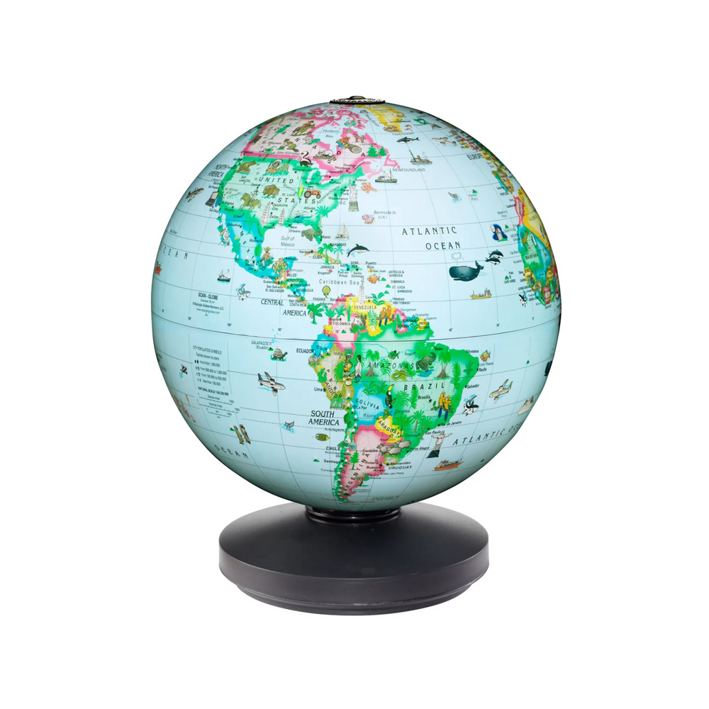 ROTATING GLOBE Illuminated with AR Blue - EN