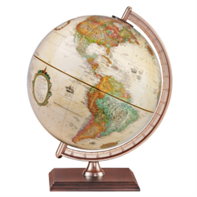 Globe de bureau antique Forester 9"/22,9 cm Océan Antique (Anglais)
