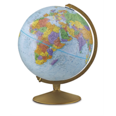 Explorer 12"/30Cm Diameter Blue Ocean Desk Globe With Metal And Semi-Meridian (English)
