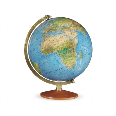 Globe lumineux Odessa 12 po/30 cm Océan Bleu (Anglais)