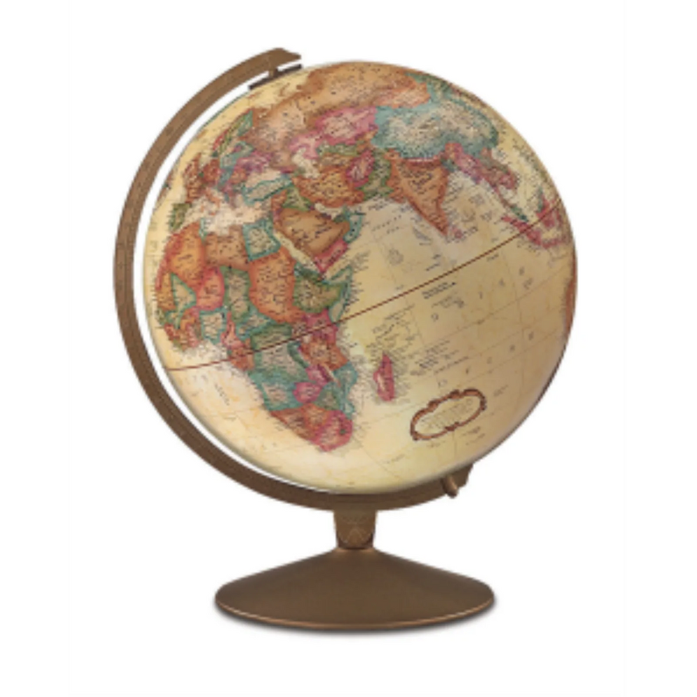 Franklin Globe 12"/30Cm Diameter Antique Ocean Desk Globe (English)