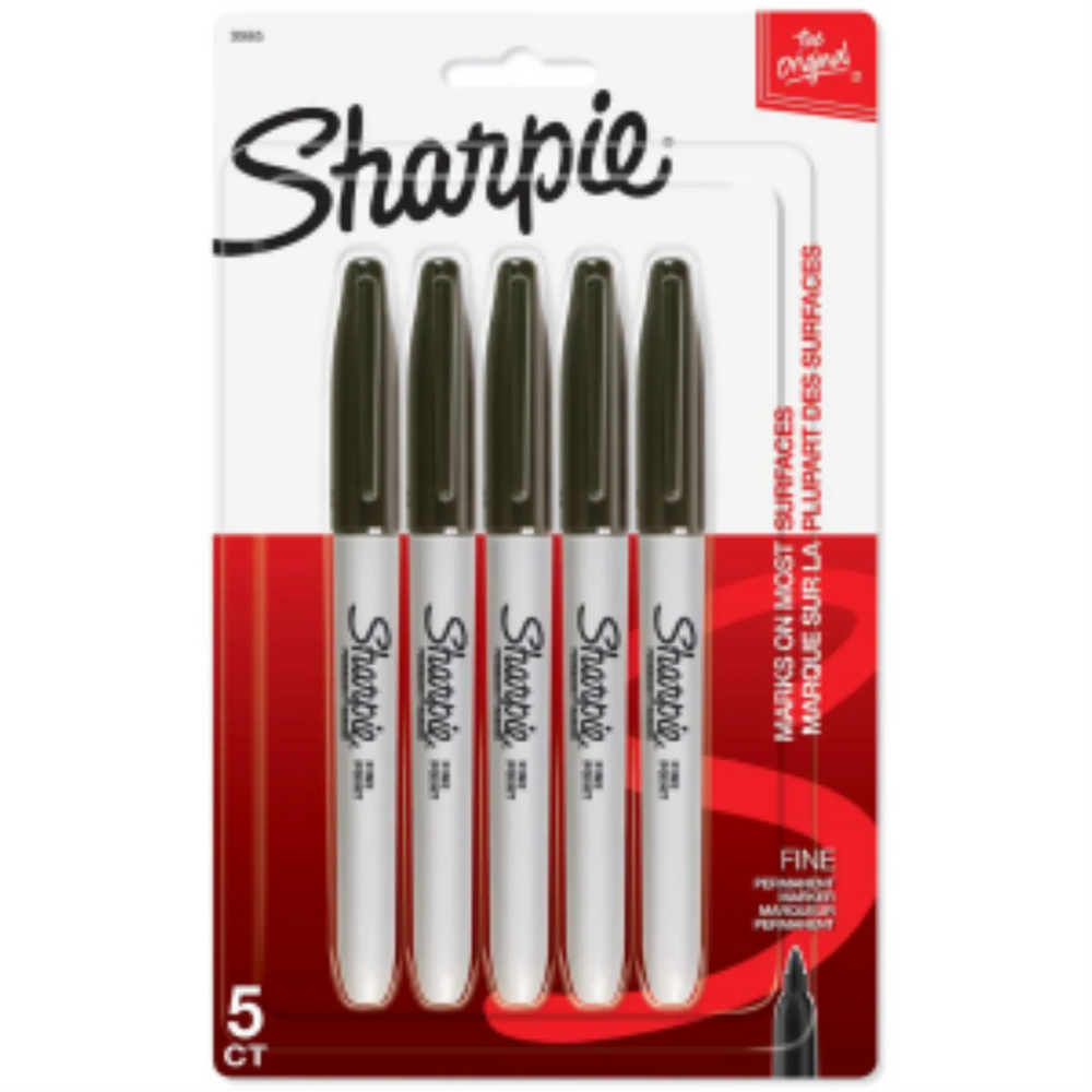 Sharpie Ofc Pk Blk 5 Card