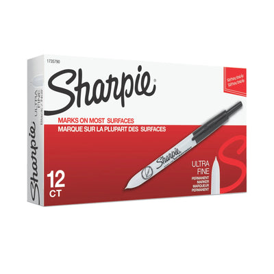 Sharpie Retractable Permanent Marker Ultra Fine Point Black (1735790)