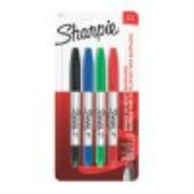 Sharpie Twin Tip Permanent Markers, Fine and Ultra Fine, Assorted Colours, 4 Count (32174PP)