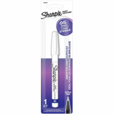 Marqueurs à peinture à base d'huile Sharpie - Pointe extra-fine - Encre blanche - À base d'huile - 1/paquet
