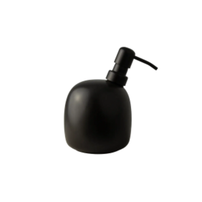 Distributeur de savon Happy Sinks Kiwi - Céramique noir mat + acier (EB-HS-061)
