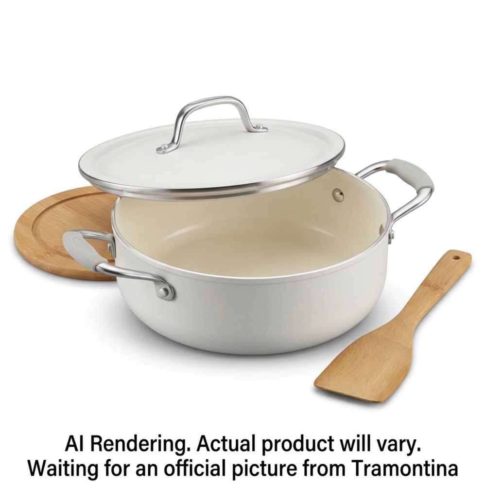 Tramontina Fiora 4.25 Qt Multipurpose Ceramic Nonstick 4 Pc Cookware Set