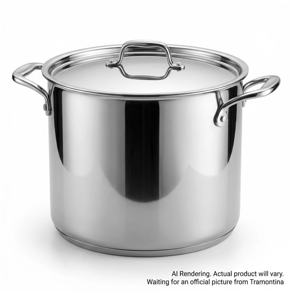 Tramontina Tri-Ply Base Covered Stock Pot, 16 qt