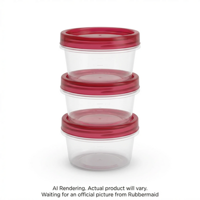 Ensembles de 3 contenants de conservation alimentaire Rubbermaid Twist & Seal 2.1 tasses Ruby (2221909)