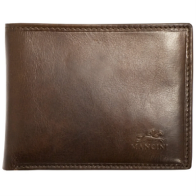 Portefeuille Mancini pour hommes avec blocage RFID, passepoil amovible et poche à monnaie (Brun) (18-164-BROWN)