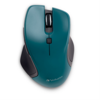 Souris sans fil Verbatim USB-C à DEL bleue - Bleu sarcelle