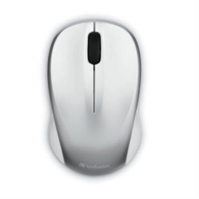Souris sans fil Verbatim Silent à DEL bleue, argent