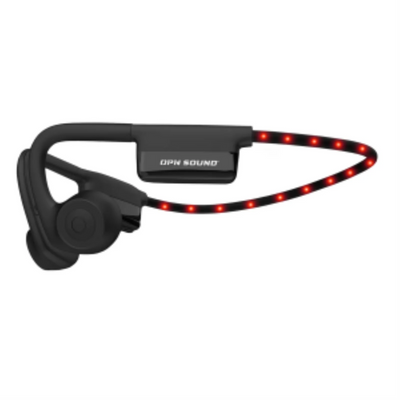 Casque OPN Sound Dashlyte+ à oreille ouverte avec bande lumineuse de sécurité DEL – Noir (OS4500BL)