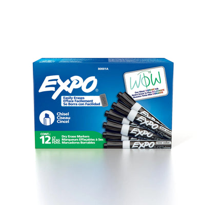 Expo Dry Erase Marker, Black, Chisel Tip (80001A)