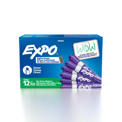 Expo Low Odour Ink Dry Erase Marker Purple Chisel Tip (80008A)