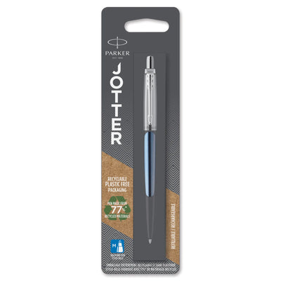 Stylo à bille Parker Jotter, bleu Waterloo, pointe moyenne, encre bleue