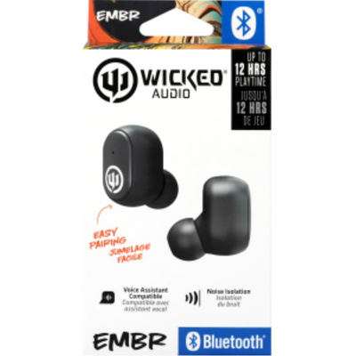 Écouteurs TWS Wicked Audio Embr - Noir (WITW5050)