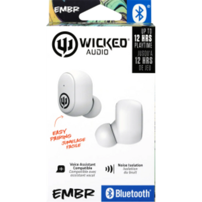 Écouteurs TWS Wicked Audio Embr - Blanc (WITW5051)