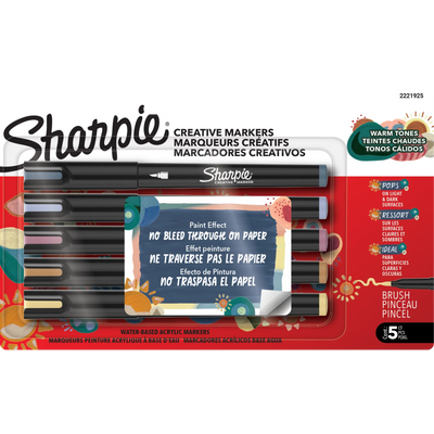 Sharpie Creative Markers Warm Tones, 5 Count (2221925)