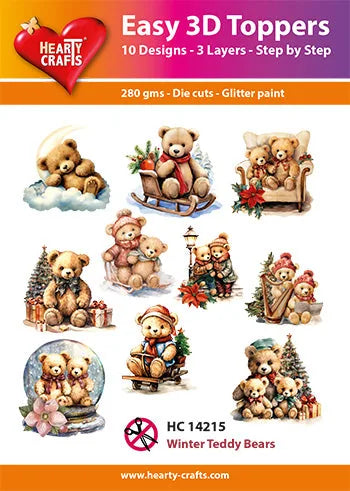 Embellissements 3D faciles Hearty Crafts - Oursons d'hiver