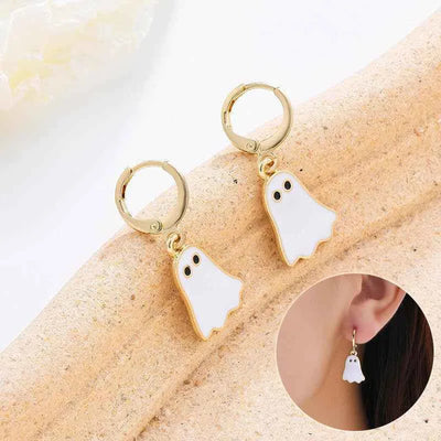 Boucles d'oreilles créoles étreinte de fantôme d'Halloween