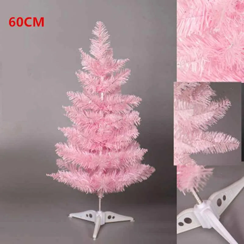 Arbre de Noël rose 60 cm, arbre des Fêtes artificiel en dégradé cerise