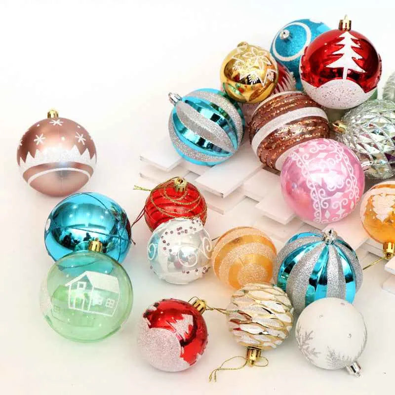 Christmas Tree Ball Ornaments 6cm, Bright Holiday Decorations