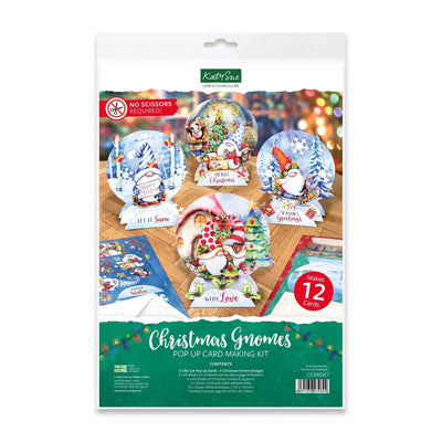 Ensemble de fabrication de cartes 3D Nains de jardin de Noël