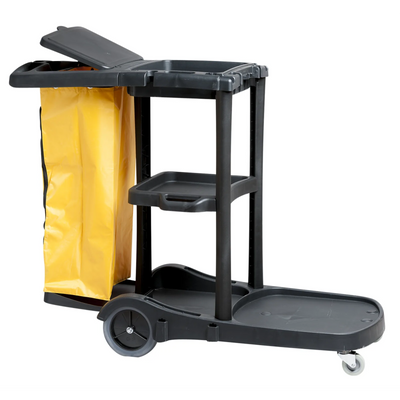 M2 Professional Deluxe Janitor Cart with Zippered Bag (CA-M1000)