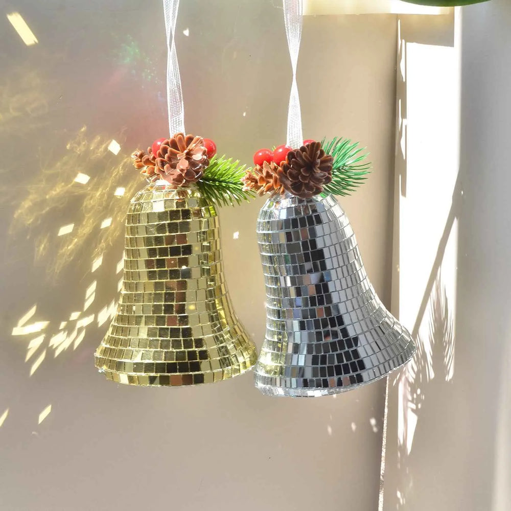 Ornement de cloche de Noël rétro tendance