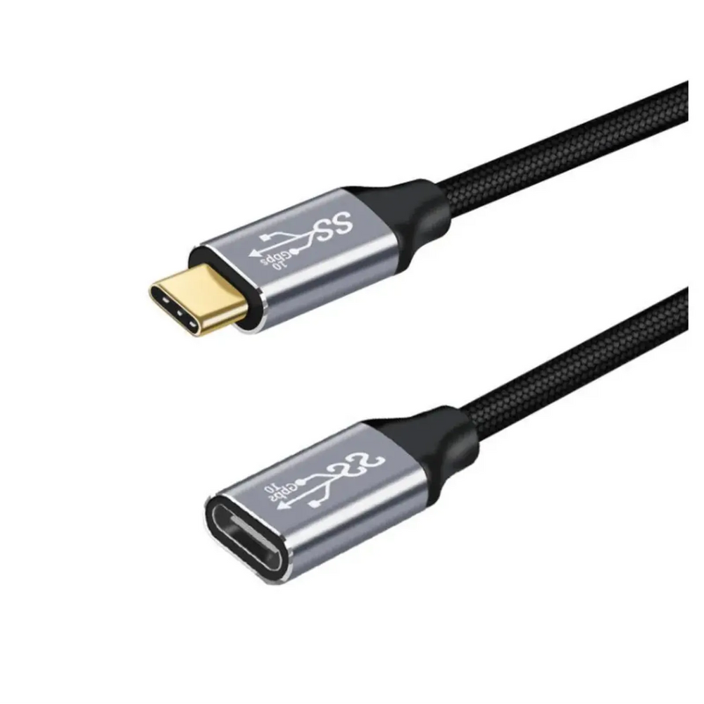 Mlink - USB-C 3.1 Braided Extension Cable PD100 10Gbps 20V/5A - 2m (6.6')