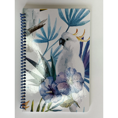 Cahier de notes 5,5 po. x 8,5 po. – 100 pages, Couverture Perroquets