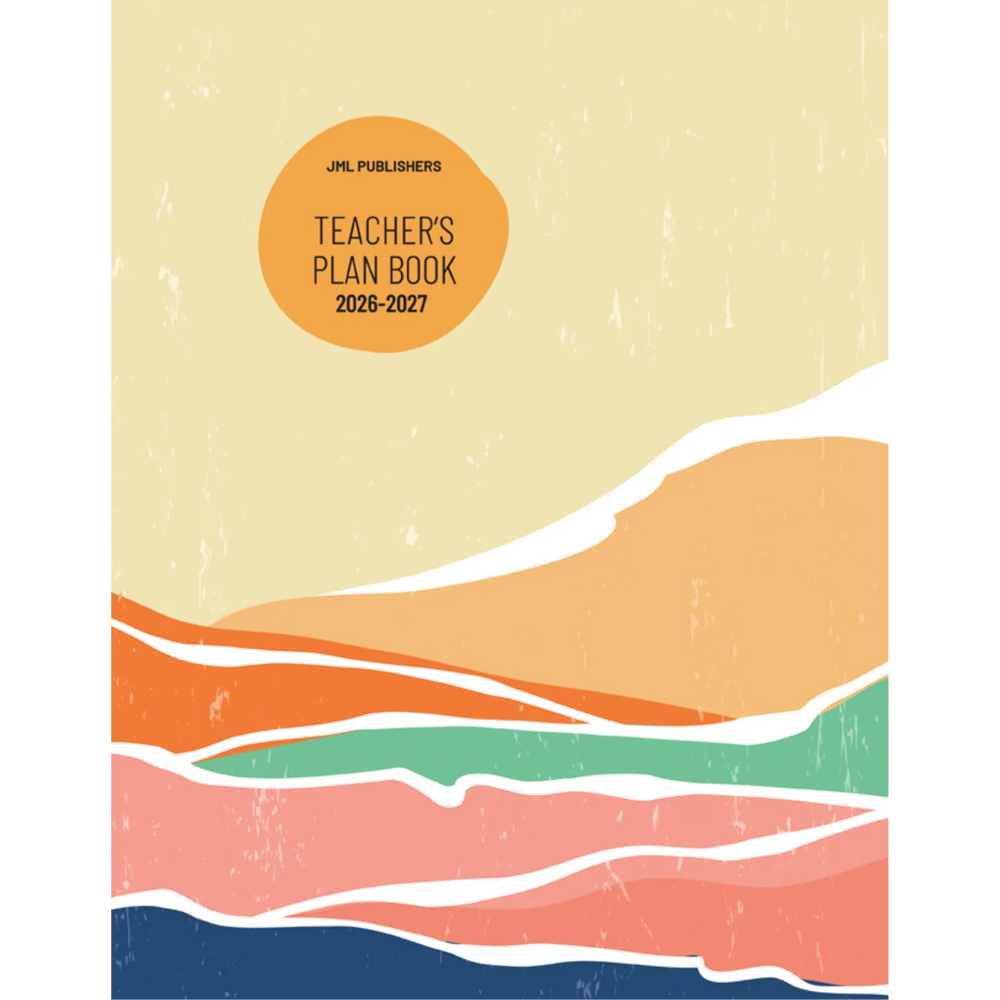 Teacher planner 2026-2027, Weekly plan book 7 periods dated + record of marks 8 groups + 3 acetates + 10 ruled sheets + 