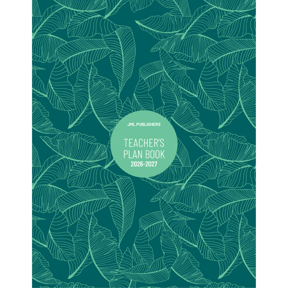Teacher planner 2026-2027, Weekly plan book 7 periods dated + 3 acetates + 10 ruled sheets + 1 pocket + protective cover